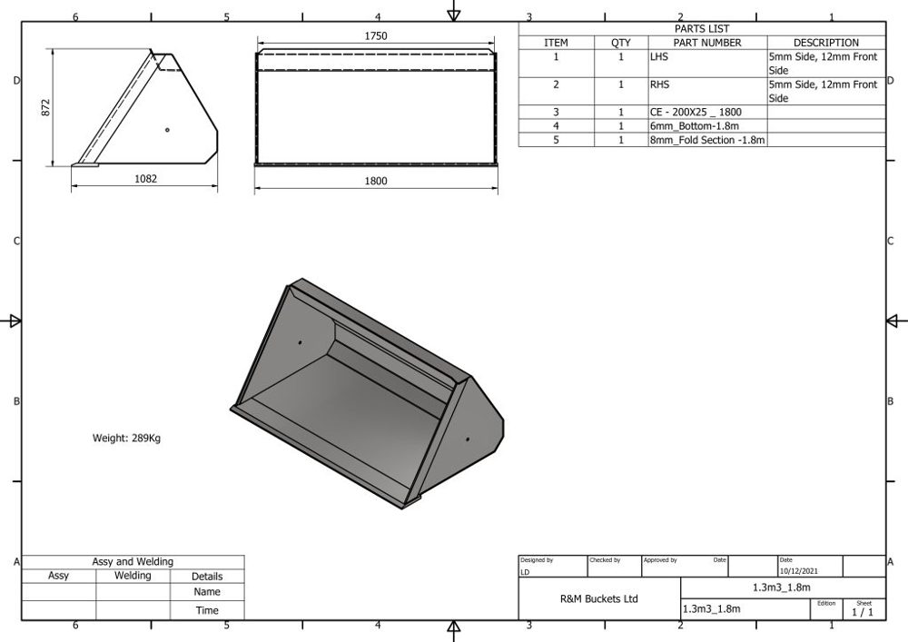PALA 2.5 MTS. CUBICOS